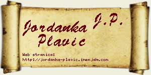 Jordanka Plavić vizit kartica